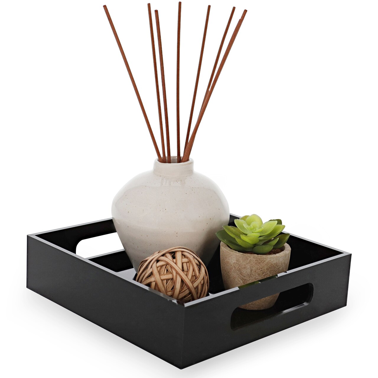 Creekview Home Emporium Small Acrylic Tray with Handles - Plastic Organizer Tray